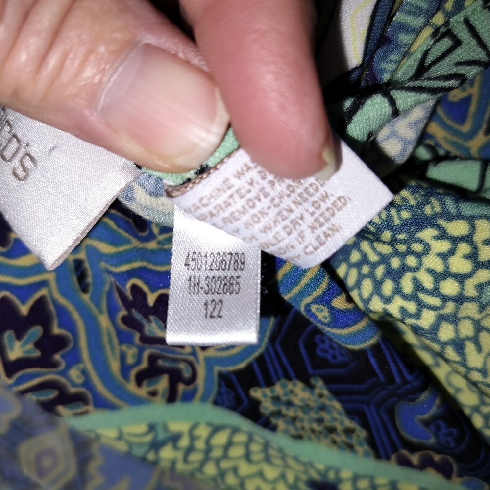 Chicos Mediterranean Waves Maxi Dress Size‎ 1 (US8) Boho Resort Chic Vacation - Picture 6 of 10